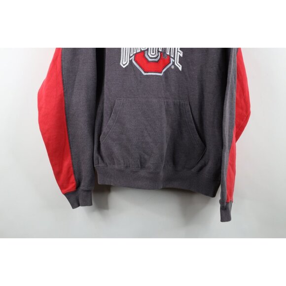 Vintage Y2K Mens Medium Faded Spell Out Ohio State University Hoodie Sweatshirt - Picture 3 of 13